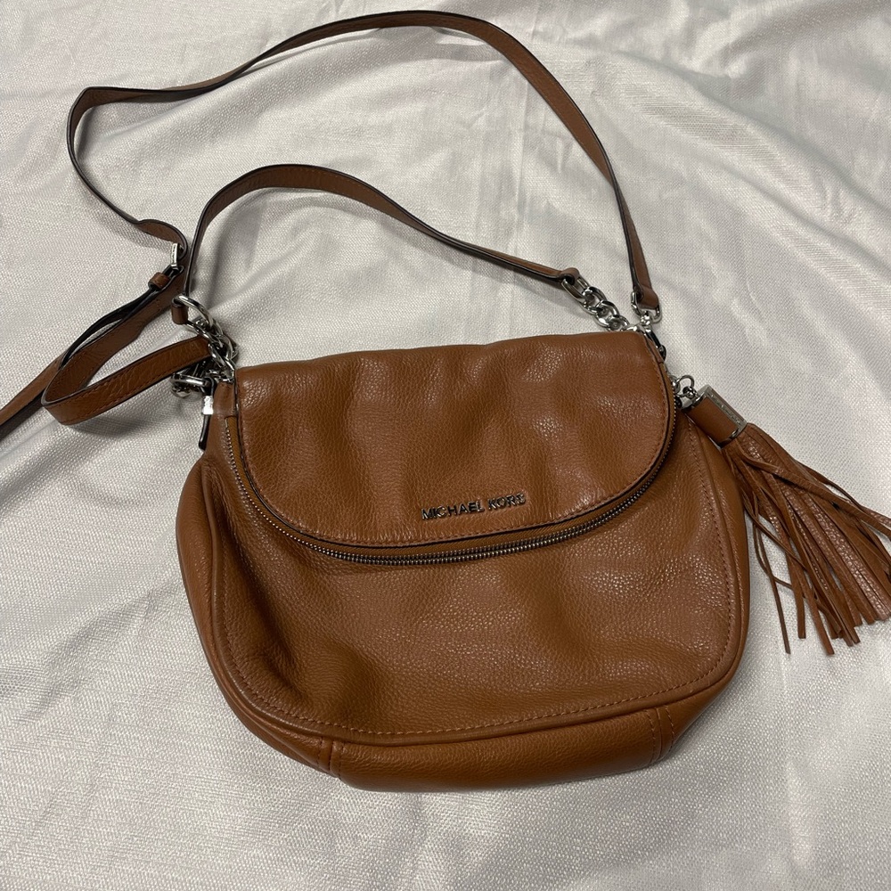 Michael Kors Brown Leather Crossbody Bag